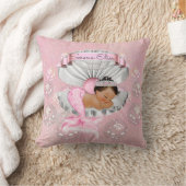 マーメイドエスニックベビーガールピンクシェルパール クッション (ブランケット)