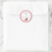 マーメイドエスニックベビーガールピンクシェルパール ラウンドシール (バッグ)