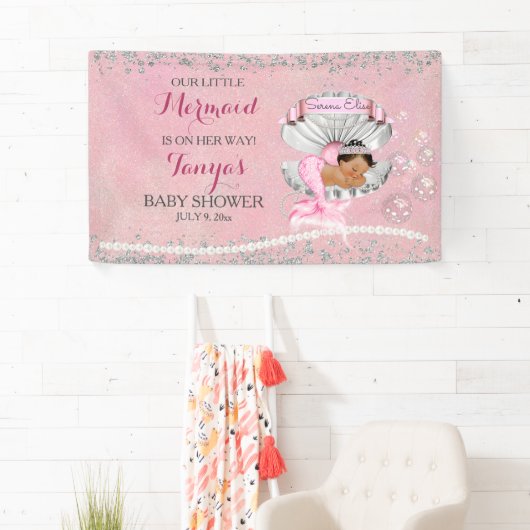 マーメイドエスニックベビーピンククラムシェルパール 横断幕 (インサイチュ)