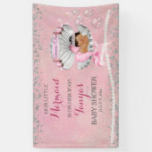 マーメイドエスニックベビーピンククラムシェルパール 横断幕 (縦)