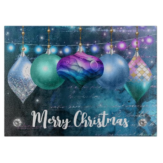 マーメイドエレガントウィンターボードクリスマス カッティングボード (正面)