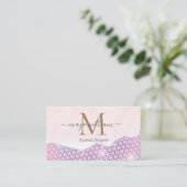 マーメイドエレガントエッジピンクグリッターアゲート コーリングカード (スタンド正面)