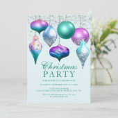 マーメイドエレガントオーナメントクリスマスパーティー 招待状 (スタンド正面)
