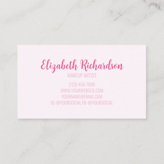 マーメイドエレガントピンクパープルシックモダン ユニーク 名刺 (裏面)