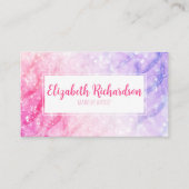マーメイドエレガントピンクパープルシックモダン ユニーク 名刺 (正面)