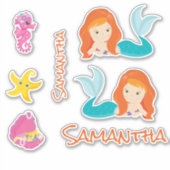 マーメイドオレンジ海の友人シール シール (正面)