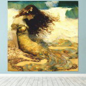 マーメイドオンゴールデンサンズ キャンバスプリント (インサイチュ (ウッドフロア))