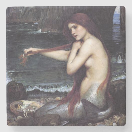 マーメイドオンザビーチ ストーンコースター (正面)