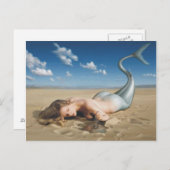 マーメイドオンビーチはがき ポストカード (正面/裏面)