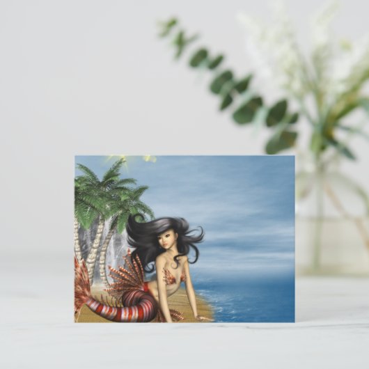 マーメイドオンビーチはがき ポストカード (スタンド正面)