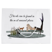 マーメイドオンビーチ波止場抱き枕 ラージペーパーバッグ (裏面)