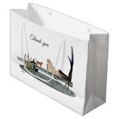 マーメイドオンビーチ波止場抱き枕 ラージペーパーバッグ (正面アングル)