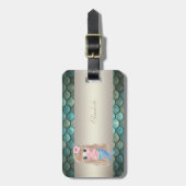 マーメイドオンベビーマーメイドテールはかりで測 ラゲッジタグ (正面縦)