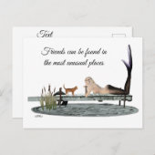 マーメイドオンボート波止場はがき ポストカード (正面/裏面)