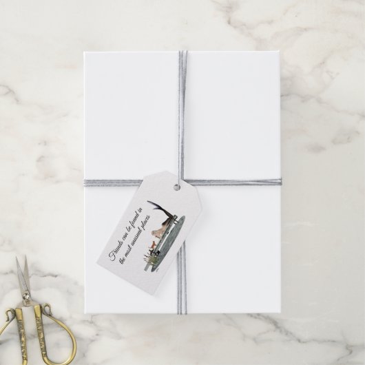 マーメイドオンボート波止場ギフトラベル ギフトタグ (より糸付き)