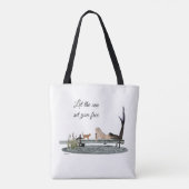 マーメイドオンボート波止場トートバッグ トートバッグ (裏面)