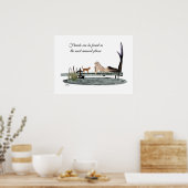 マーメイドオンボート波止場ポスター ポスター (キッチン)