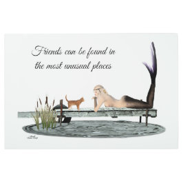 マーメイドオンボート波止場メタルウォールアート メタルプリント