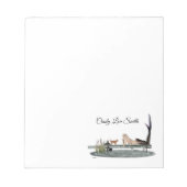 マーメイドオンボート波止場メモ帳 ノートパッド (正面)