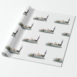 マーメイドオンボート波止場ラッピング紙 ラッピングペーパー