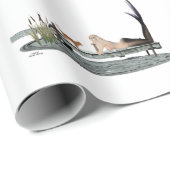 マーメイドオンボート波止場ラッピング紙 ラッピングペーパー (ロールコーナー)