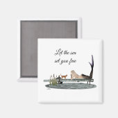 マーメイドオンボート波止場磁石 マグネット (正面/裏面)