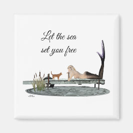 マーメイドオンボート波止場磁石 マグネット