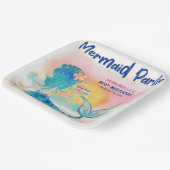マーメイドカップケーキトロピカルビーチガールズ誕生日 ペーパープレート (傾斜あり)