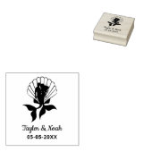 マーメイドカップルの海のデザイン ラバースタンプ (押印)