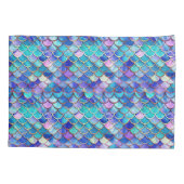 マーメイドカラフルパタはかりで測ーン小さな女の子 枕カバー (裏面)