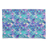 マーメイドカラフルパタはかりで測ーン小さな女の子 枕カバー (正面)