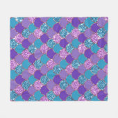 マーメイドカラフルパタはかりで測ーン フリースブランケット (正面(横))