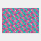 マーメイドカラフルパタはかりで測ーン ラッピングペーパーシート (正面2)