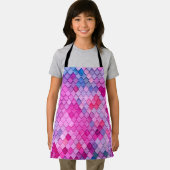 マーメイドカラフルフィッシュテールタイルパターン エプロン (インサイチュ)