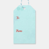 マーメイドカラフルホールディングクリスマスリース ギフトタグ (裏面)