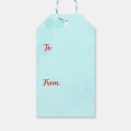 マーメイドカラフルホールディングクリスマスリース ギフトタグ (裏面)