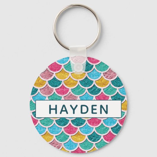 マーメイドカラフルモノグはかりで測ラム キーホルダー (正面)