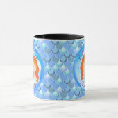 マーメイドカワイイハッピーバースデーブルーマグ マグカップ (中央)