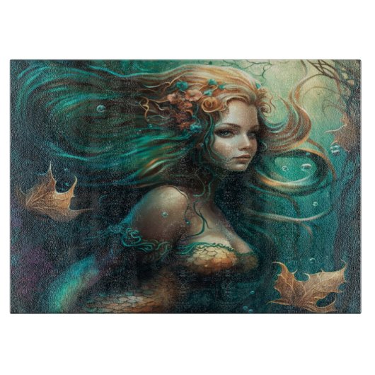 マーメイドガラス製切削盤 カッティングボード (正面)