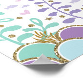 マーメイドガーリーベビーシャワービーチシーウェルカム ポスター (角)