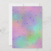 マーメイドガーリー誕生日プールパーティの招待状 招待状 (裏面)