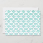 マーメイドガールの誕生日パーティフォト招待状 招待状 (裏面)