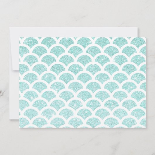 マーメイドガールの誕生日パーティフォト招待状 招待状 (裏面)