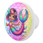 マーメイドガールキャビネットのノブ セラミックノブ (右)