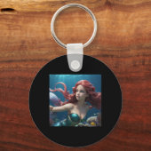 マーメイドガールステッカー キーホルダー (正面)