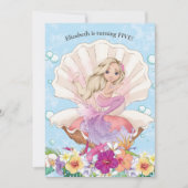 マーメイドガールズアンダーザシー誕生日招待状 招待状 (正面)