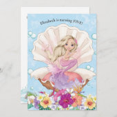 マーメイドガールズアンダーザシー誕生日招待状 招待状 (正面/裏面)