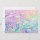 マーメイドガールズバースデーパーティパープル 招待状 (裏面)