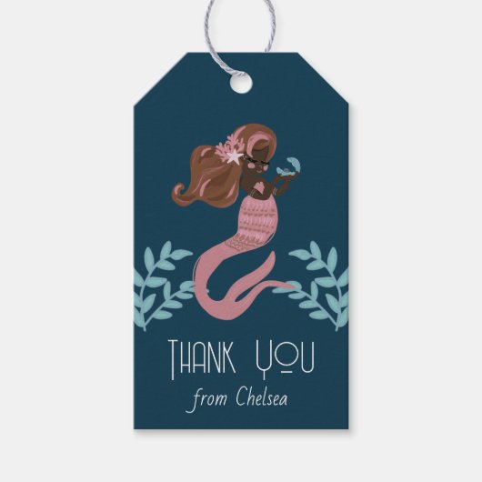 マーメイドガールズバースデーパーティー ギフトタグ (正面)