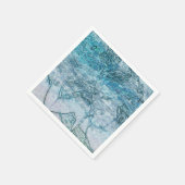 マーメイドガールティール(緑がかった色)グリーンブルー航海の海波 スタンダードカクテルナプキン (角)